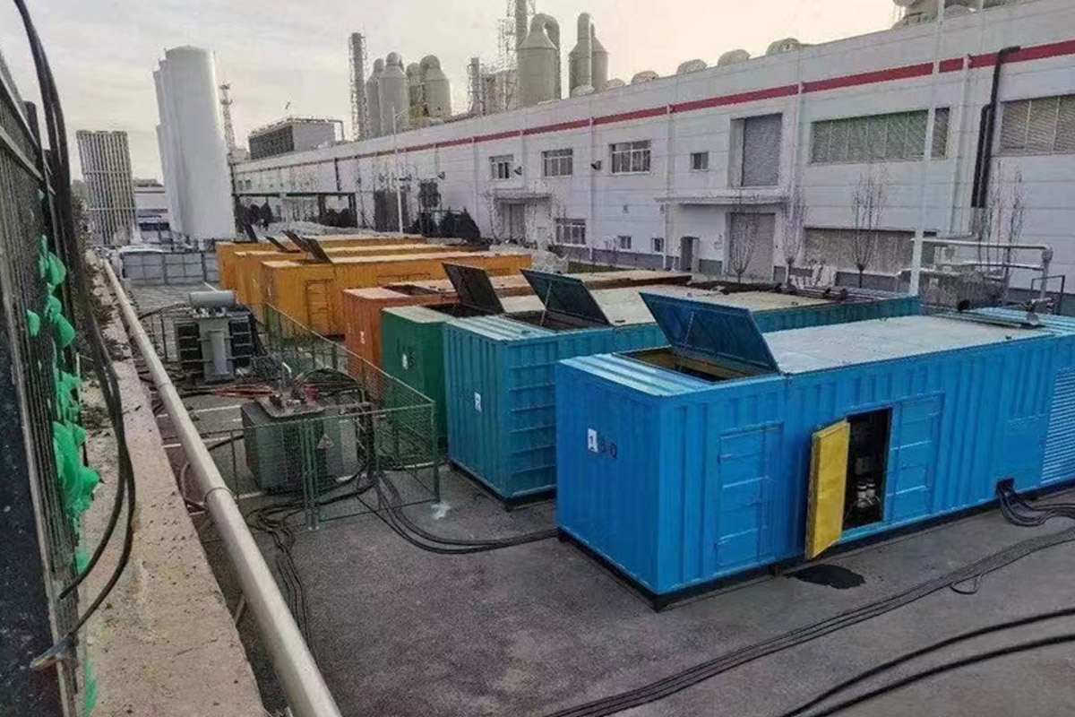 阳西发电机租赁施工现场